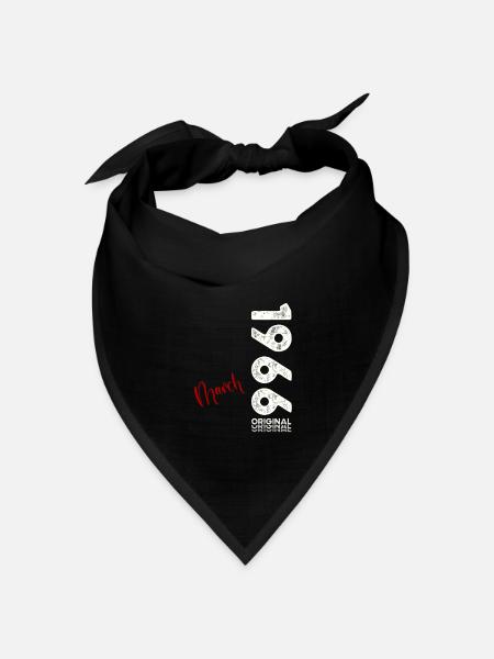 60. Geburtstag Geschenk Mann Vintage März 1966 - Bandana Dreieckstuch - Schwarz