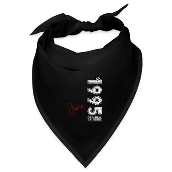30. Geburtstag Geschenk Mann Original Juni 1995 - Bandana Dreieckstuch - Schwarz - Vorne