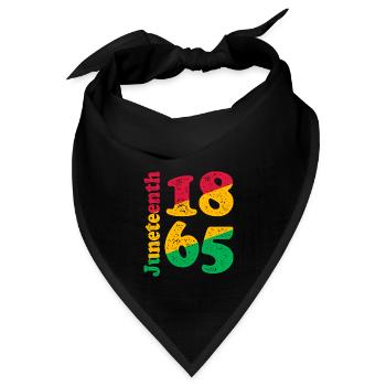 Juneteenth - Bandana Dreieckstuch - Schwarz - Vorne