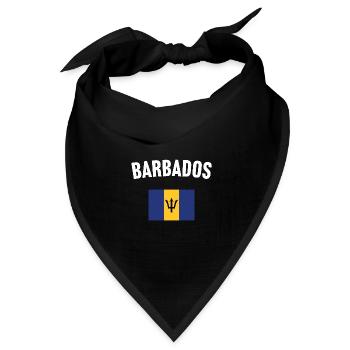 Barbados Flagge - Bandana Dreieckstuch - Schwarz - Vorne