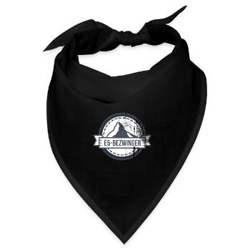 Alpenüberquerung Oberstdorf Meran E5 Fernwanderweg - Bandana Dreieckstuch - Schwarz - Vorne