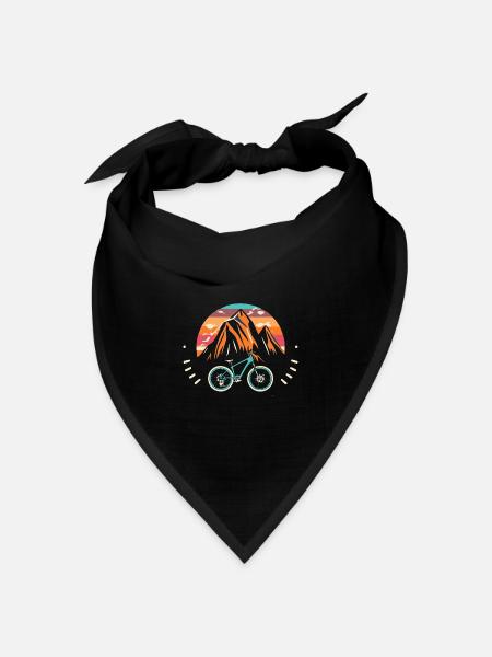 Mountainbiker - Bandana Dreieckstuch - Schwarz