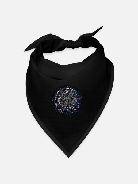 Interstellares Tierkreisspektrum - Bandana Dreieckstuch - Schwarz