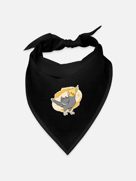 Cockatiel Cinnamon - Bandana Dreieckstuch - Schwarz