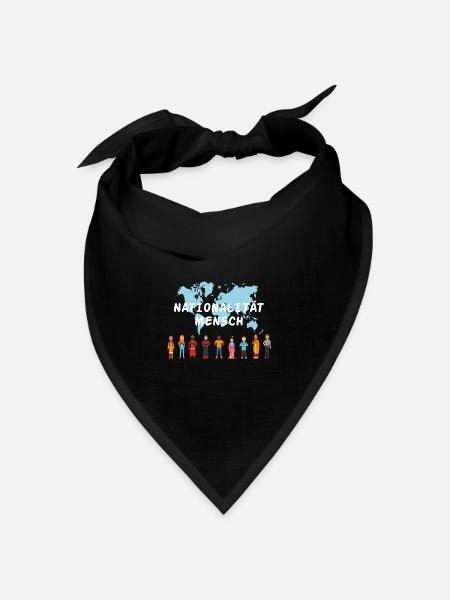 Nationalität mensch Geschenk Rassismus Toleranz - Bandana Dreieckstuch - Schwarz
