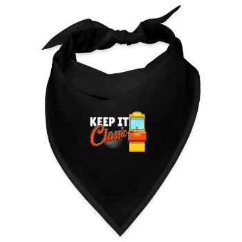 Keep It Classic - Retro 90er Arcade-Spiele - Bandana Dreieckstuch - Schwarz - Vorne