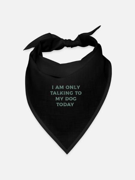 Dog Mom Geschenk Spruch Haustiere Hunde Hund - Bandana Dreieckstuch - Schwarz