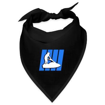 jet ski - Bandana Dreieckstuch - Schwarz - Vorne
