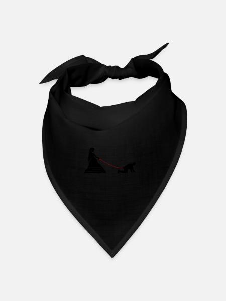 Hochzeit Brautpaar Leine - Bandana Dreieckstuch - Schwarz