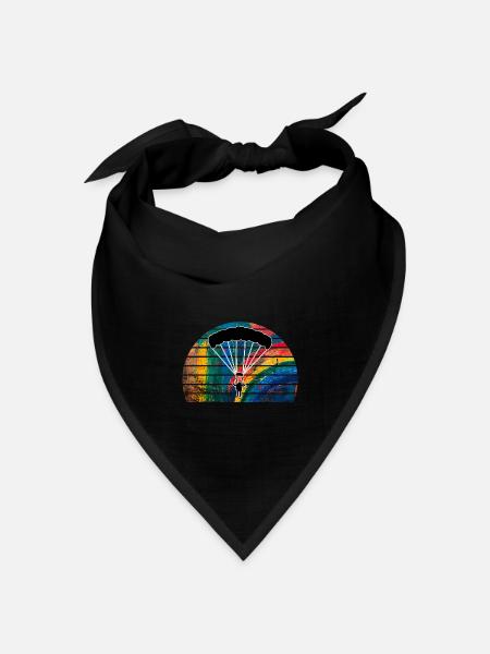 Fallschirm - Bandana Dreieckstuch - Schwarz