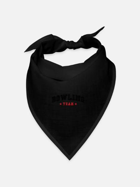 Bowling Team - Bandana Dreieckstuch - Schwarz