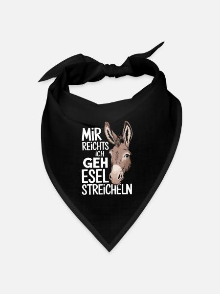 Esel Eselchen Maultier Muli - Bandana Dreieckstuch - Schwarz