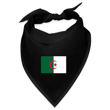 Algerien algerisch Flagge Fahne - Bandana Dreieckstuch - Schwarz - Vorne
