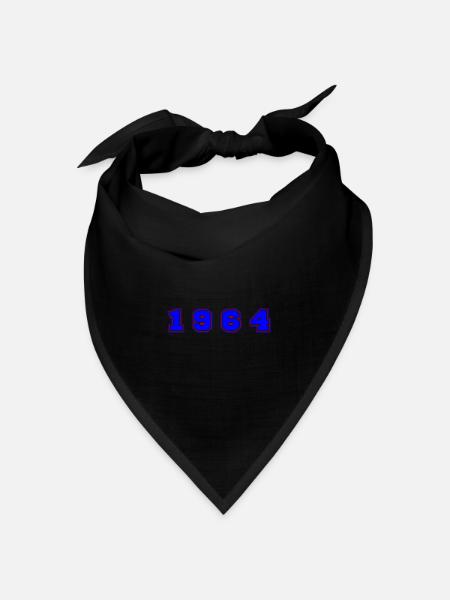 1964 Jahr Zahl - Bandana Dreieckstuch - Schwarz