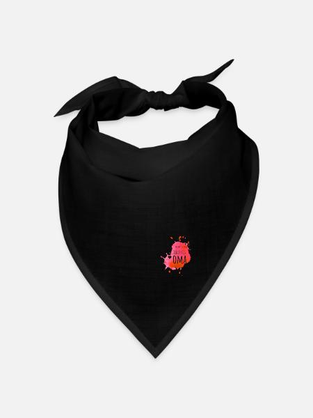 Lieblings Oma - Bandana Dreieckstuch - Schwarz