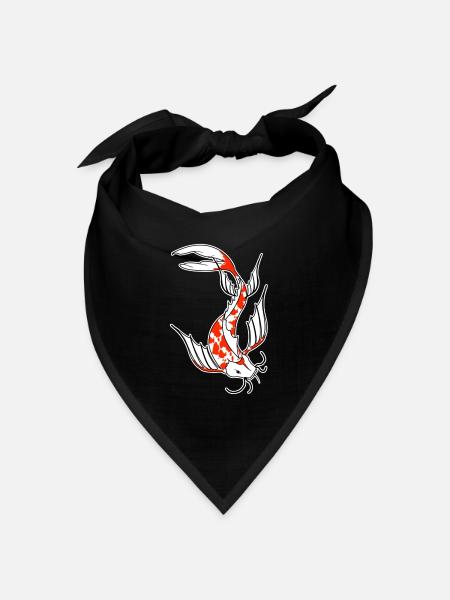 koi - Bandana Dreieckstuch - Schwarz