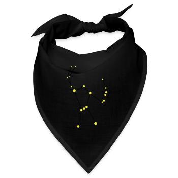 Sternbild Orion - groß - Bandana Dreieckstuch - Schwarz - Vorne