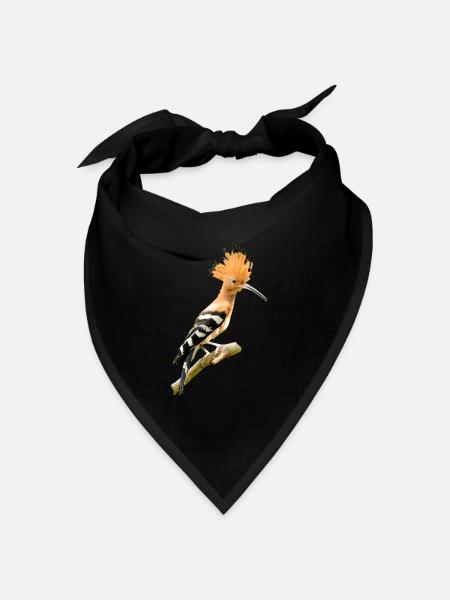 Wiedehopf am431 - Bandana Dreieckstuch - Schwarz