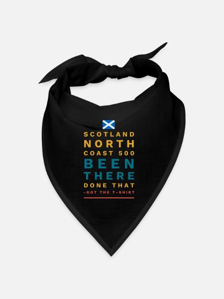 Schottische Küste NC 500 - Bandana Dreieckstuch - Schwarz