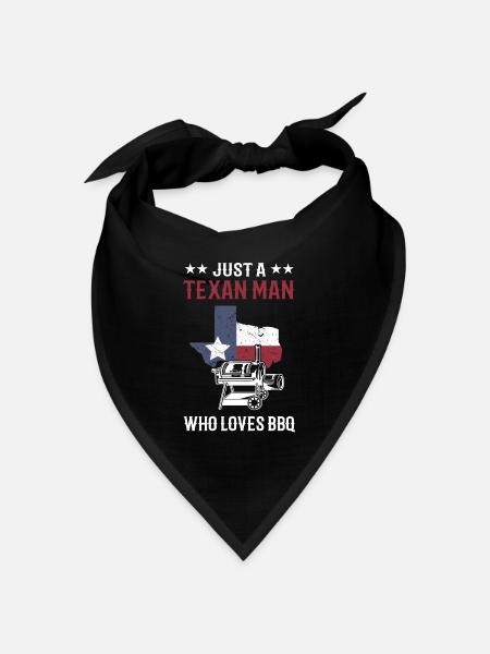 Texas BBQ - Bandana Dreieckstuch - Schwarz