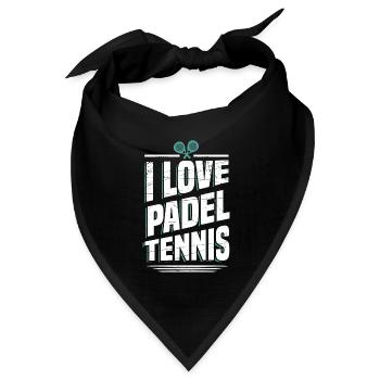 Padel Tennis Paddel Padelball Padeln Padeltennis - Bandana Dreieckstuch - Schwarz - Vorne