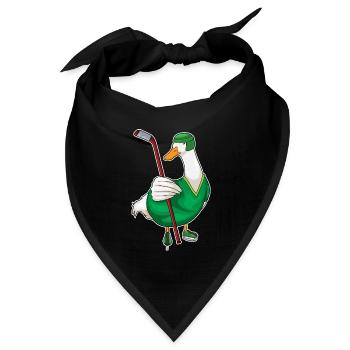 Ente Eishockey Eishockeyschläger - Bandana Dreieckstuch - Schwarz - Vorne