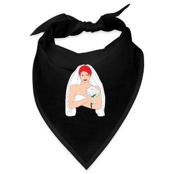 bride to be rot 2 - Bandana Dreieckstuch - Schwarz - Vorne