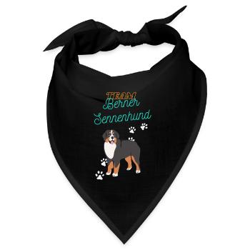 Team Berner Sennenhund - Bandana Dreieckstuch - Schwarz - Vorne