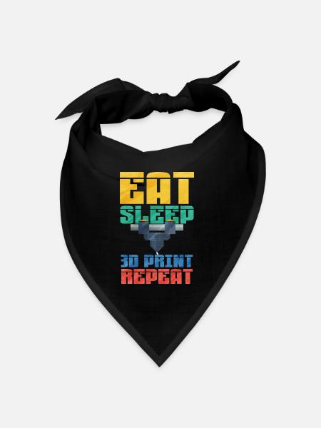 3d printing - Bandana Dreieckstuch - Schwarz