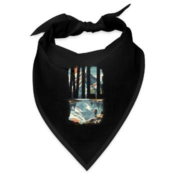 WILDE ERKUNDUNG - Bandana Dreieckstuch - Schwarz - Vorne