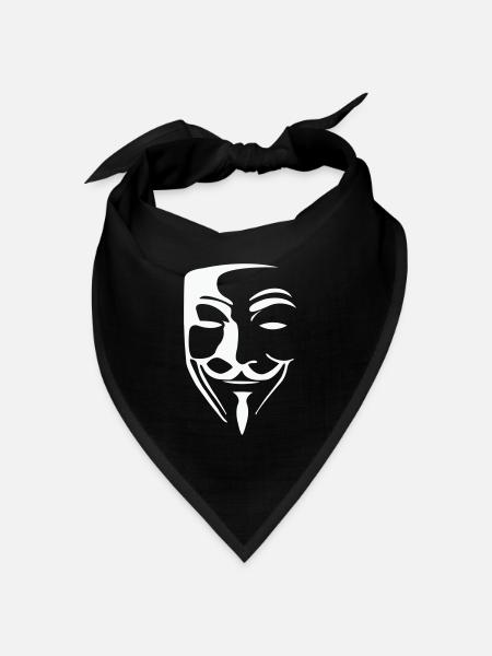 anonymous maske - Bandana Dreieckstuch - Schwarz