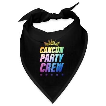 Cancun Party Crew - Bandana Dreieckstuch - Schwarz - Vorne