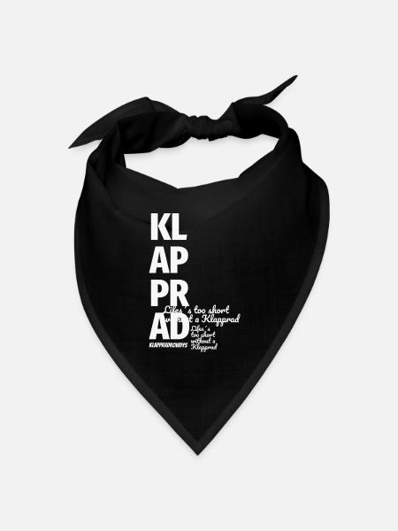 Klapprad Faltrad Fahrrad Geschenk Spruch Fashion - Bandana Dreieckstuch - Schwarz