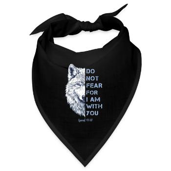 Religiöses Zitat Bibelvers - Bandana Dreieckstuch - Schwarz - Vorne