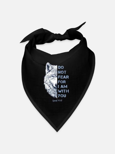 Religiöses Zitat Bibelvers - Bandana Dreieckstuch - Schwarz