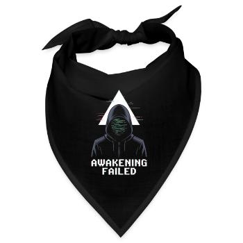 Awakening Failed – Glitch in Kapuze - Bandana Dreieckstuch - Schwarz - Vorne