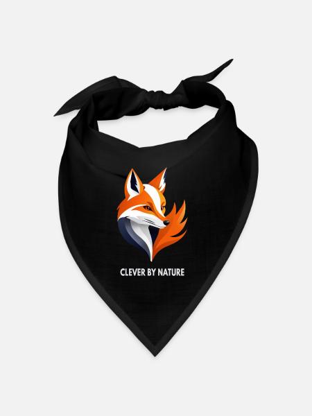 Fuchs Clever by Nature - Bandana Dreieckstuch - Schwarz