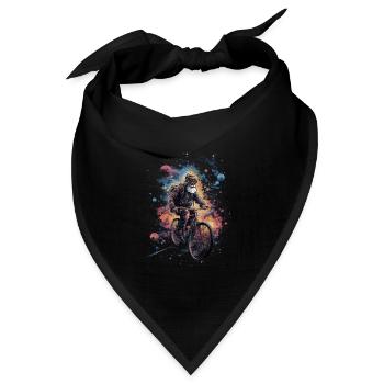 Happy Bicycle Day - Old Man Trippy Motiv - Bandana Dreieckstuch - Schwarz - Vorne