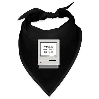 Computer Classic - alter Computer - Bandana Dreieckstuch - Schwarz - Vorne