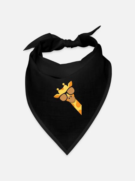 Giraffe - Bandana Dreieckstuch - Schwarz