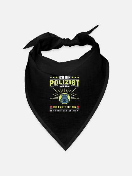 Polizei Polizist Polizisten Polizeibeamter - Bandana Dreieckstuch - Schwarz