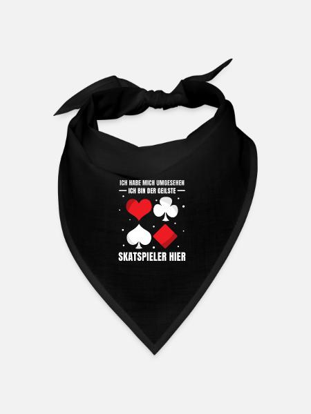 Ich habe mich umgesehen Skatspieler - Bandana Dreieckstuch - Schwarz