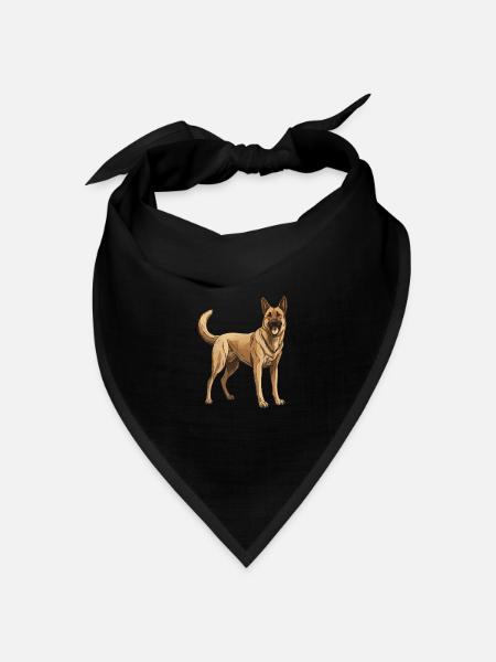 Schäferhund Hund - Bandana Dreieckstuch - Schwarz