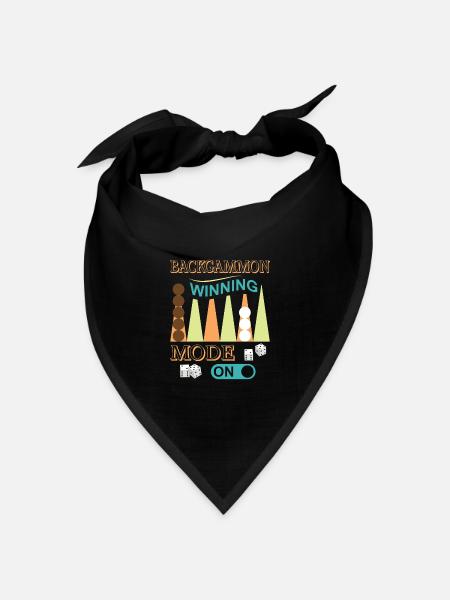 Backgammon Spiel - Bandana Dreieckstuch - Schwarz