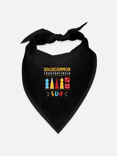 Backgammon Spiel - Bandana Dreieckstuch - Schwarz