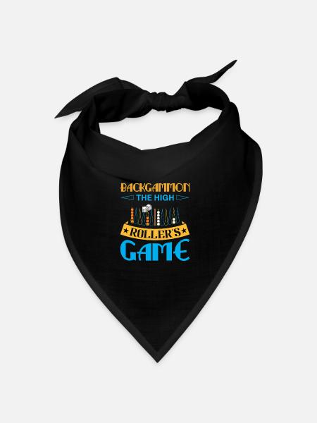 Backgammon Spiel - Bandana Dreieckstuch - Schwarz