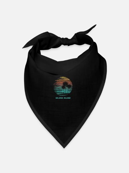 Balboa Island Kalifornien Cooler Souvenir-Urlaub - Bandana Dreieckstuch - Schwarz