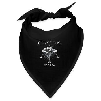 Odysseus Mondlandegerät Raumschiff Mondlandung - Bandana Dreieckstuch - Schwarz - Vorne
