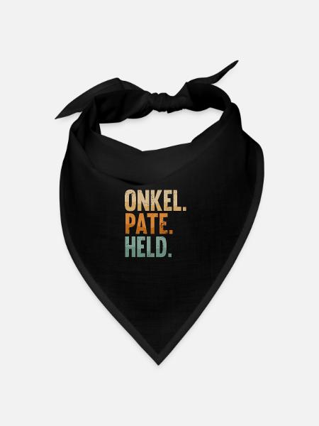 Onkel Pate Held Taufpaten Motiv Bester Patenonkel - Bandana Dreieckstuch - Schwarz