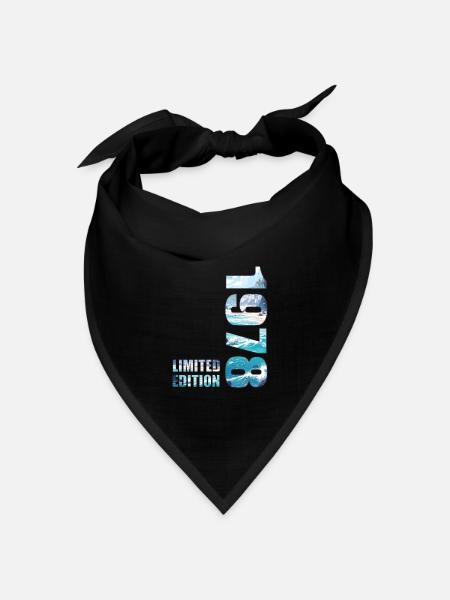 1978. Limited Edition T-Shirt Geburtstags Idee - Bandana Dreieckstuch - Schwarz